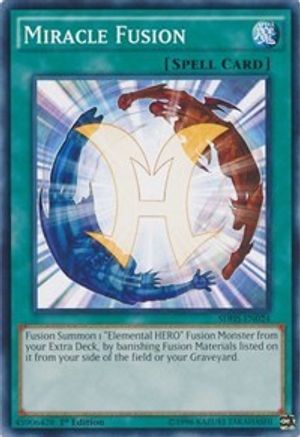 Miracle Fusion (SDHS-EN024) - Structure Deck: HERO Strike Unlimited Structure Deck: HERO Strike Yugioh Single  Squirtle Squad Card Shop.