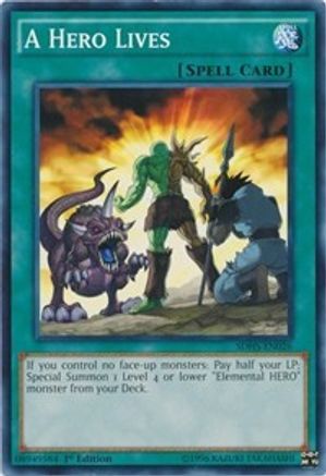 A Hero Lives (SDHS-EN026) - Structure Deck: HERO Strike Unlimited Structure Deck: HERO Strike Yugioh Single  Squirtle Squad Card Shop.