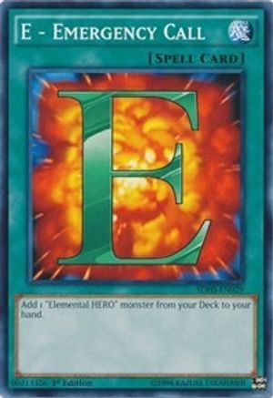 E - Emergency Call (SDHS-EN029) - Structure Deck: HERO Strike 1st Edition Structure Deck: HERO Strike Yugioh Single  Squirtle Squad Card Shop.