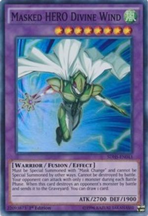 Masked HERO Divine Wind (SDHS-EN043) - Structure Deck: HERO Strike Unlimited Structure Deck: HERO Strike Yugioh Single  Squirtle Squad Card Shop.
