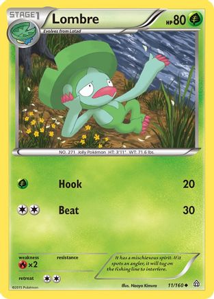 Lombre 011  - Reverse Holofoil XY  Primal Clash - Uncommon XY - Primal Clash Pokemon Single  Squirtle Squad Card Shop.