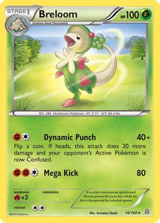 Breloom  - Reverse Holofoil XY  Primal Clash - Rare XY - Primal Clash Pokemon Single  Squirtle Squad Card Shop.