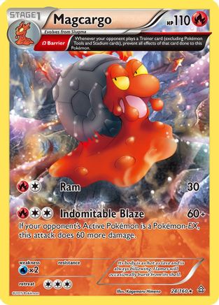 Magcargo (Omega) 024  XY  Primal Clash - Rare XY - Primal Clash Pokemon Single  Squirtle Squad Card Shop.