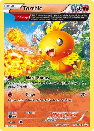 Torchic (Omega) 026  XY  Primal Clash - Uncommon XY - Primal Clash Pokemon Single  Squirtle Squad Card Shop.