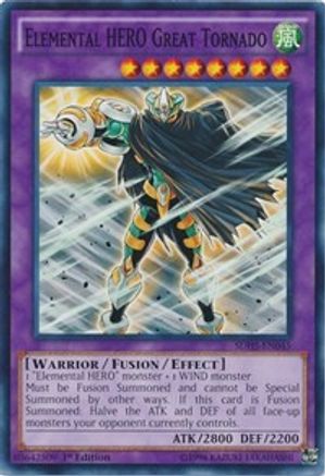 Elemental HERO Great Tornado (SDHS-EN045) - Structure Deck: HERO Strike Unlimited Structure Deck: HERO Strike Yugioh Single  Squirtle Squad Card Shop.