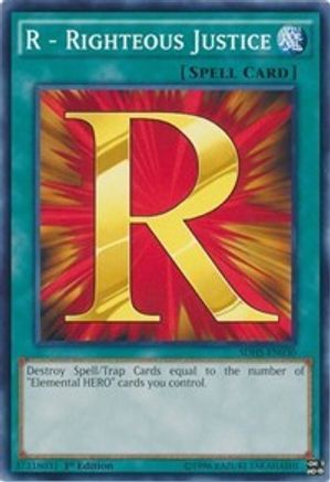 R - Righteous Justice (SDHS-EN030) - Structure Deck: HERO Strike Unlimited Structure Deck: HERO Strike Yugioh Single  Squirtle Squad Card Shop.
