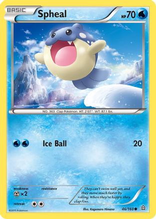 Spheal (46) (46) 046  - Reverse Holofoil XY  Primal Clash - Common XY - Primal Clash Pokemon Single  Squirtle Squad Card Shop.