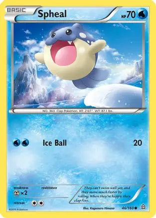 Spheal (46) (46) 046  - Reverse Holofoil XY  Primal Clash - Common XY - Primal Clash Pokemon Single  Squirtle Squad Card Shop.