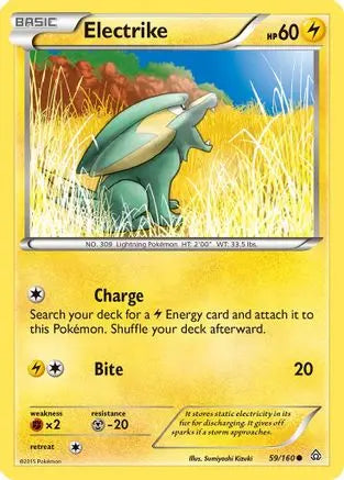 Electrike 059  - Reverse Holofoil XY  Primal Clash - Common