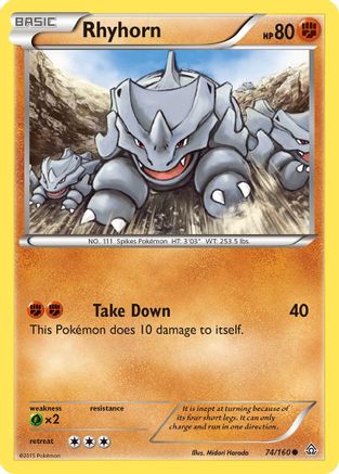 Rhyhorn  XY  Primal Clash - Common XY - Primal Clash Pokemon Single  Squirtle Squad Card Shop.