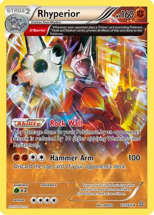 Rhyperior (Omega) 077  - Holofoil XY  Primal Clash - Holo Rare XY - Primal Clash Pokemon Single  Squirtle Squad Card Shop.