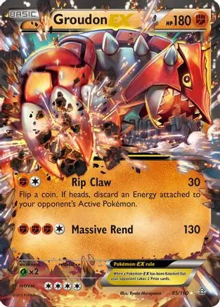 Groudon EX 085  - Holofoil XY  Primal Clash - Ultra Rare XY - Primal Clash Pokemon Single  Squirtle Squad Card Shop.