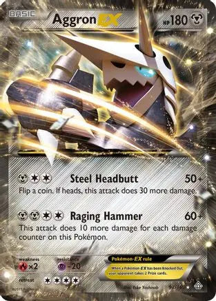 Aggron EX 093/160  - Holofoil XY  Primal Clash - Ultra Rare XY - Primal Clash Pokemon Single  Squirtle Squad Card Shop.