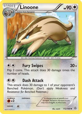 Linoone  - Reverse Holofoil XY  Primal Clash - Uncommon XY - Primal Clash Pokemon Single  Squirtle Squad Card Shop.