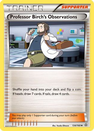 Professor Birch's Observations 134  - Reverse Holofoil XY  Primal Clash - Uncommon XY - Primal Clash Pokemon Single  Squirtle Squad Card Shop.