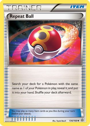 Repeat Ball 136  - Reverse Holofoil XY  Primal Clash - Uncommon XY - Primal Clash Pokemon Single  Squirtle Squad Card Shop.