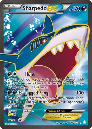 Sharpedo EX (152 Full Art)  - Holofoil XY  Primal Clash - Ultra Rare XY - Primal Clash Pokemon Single  Squirtle Squad Card Shop.
