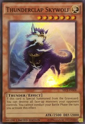 Thunderclap Skywolf (SE) (SECE-ENS08) - Secrets of Eternity Limited Secrets of Eternity Yugioh Single  Squirtle Squad Card Shop.