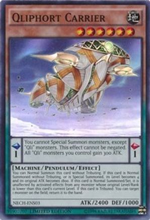 Qliphort Carrier (SE) (NECH-ENS03) - The New Challengers Limited The New Challengers Yugioh Single  Squirtle Squad Card Shop.