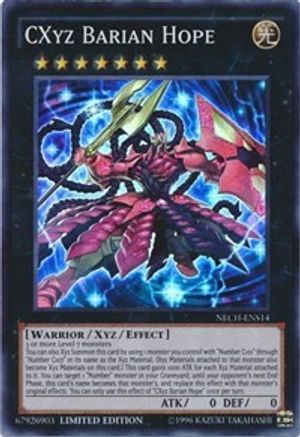 CXyz Barian Hope (SE) (NECH-ENS14) - The New Challengers Limited The New Challengers Yugioh Single  Squirtle Squad Card Shop.