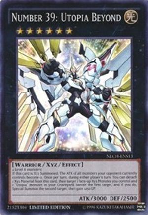 Number 39: Utopia Beyond (SE) (NECH-ENS13) - The New Challengers Limited The New Challengers Yugioh Single  Squirtle Squad Card Shop.