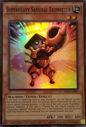 Superheavy Samurai Trumpeter (SE) (SECE-ENS02) - Secrets of Eternity Limited Secrets of Eternity Yugioh Single  Squirtle Squad Card Shop.