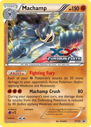Machamp - XY13 (Prerelease)  - Holofoil XY Promos - Promo XY Promos Pokemon Single  Squirtle Squad Card Shop.