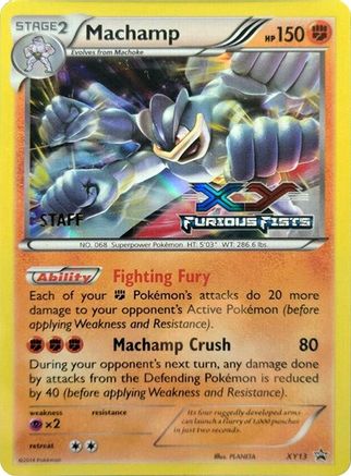 Machamp - XY13 (Prerelease) [Staff]  - Holofoil XY Promos - Promo XY Promos Pokemon Single  Squirtle Squad Card Shop.