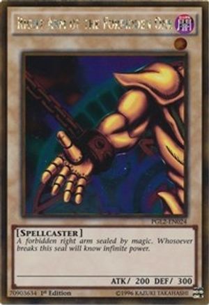 Right Arm of the Forbidden One (PGL2-EN024) - Premium Gold: Return of the Bling 1st Edition Premium Gold: Return of the Bling Yugioh Single  Squirtle Squad Card Shop.