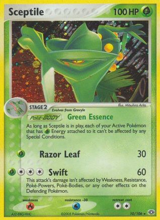 Sceptile  - Reverse Holofoil Emerald - Holo Rare Emerald Pokemon Single  Squirtle Squad Card Shop.