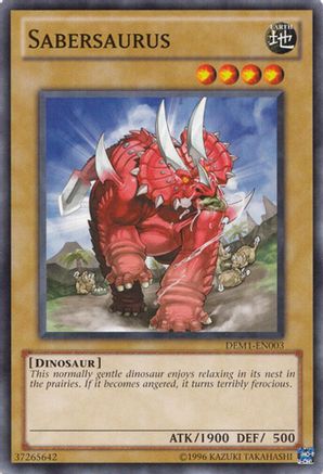 Sabersaurus (DEM1-EN003) - Demo Pack Unlimited Demo Pack Yugioh Single  Squirtle Squad Card Shop.