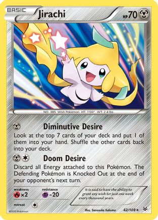 Jirachi 042  - Holofoil XY  Roaring Skies - Holo Rare XY - Roaring Skies Pokemon Single  Squirtle Squad Card Shop.