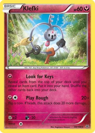Klefki 048  - Reverse Holofoil XY  Roaring Skies - Rare XY - Roaring Skies Pokemon Single  Squirtle Squad Card Shop.