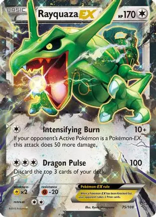 Rayquaza EX (75) (75) 075  - Holofoil XY  Roaring Skies - Ultra Rare XY - Roaring Skies Pokemon Single  Squirtle Squad Card Shop.