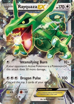 Rayquaza EX (75) (75) 075  - Holofoil XY  Roaring Skies - Ultra Rare XY - Roaring Skies Pokemon Single  Squirtle Squad Card Shop.