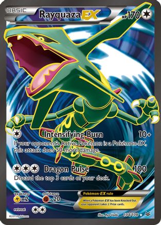 Rayquaza EX (104 Full Art) 104/108 - Holofoil XY Roaring Skies - Ultra Rare