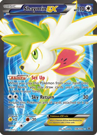 Shaymin EX (106 Full Art) 106 - Holofoil XY Roaring Skies - Ultra Rare