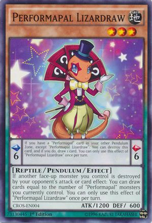 Performapal Lizardraw (CROS-EN004) - Crossed Souls 1st Edition Crossed Souls Yugioh Single  Squirtle Squad Card Shop.