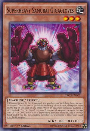 Superheavy Samurai Gigagloves (CROS-EN007) - Crossed Souls 1st Edition Crossed Souls Yugioh Single  Squirtle Squad Card Shop.