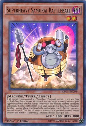 Superheavy Samurai Battleball (CROS-EN008) - Crossed Souls 1st Edition Crossed Souls Yugioh Single  Squirtle Squad Card Shop.