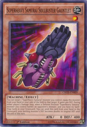 Superheavy Samurai Soulbuster Gauntlet (CROS-EN009) - Crossed Souls 1st Edition Crossed Souls Yugioh Single  Squirtle Squad Card Shop.
