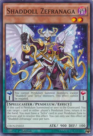 Shaddoll Zefranaga (CROS-EN022) - Crossed Souls 1st Edition Crossed Souls Yugioh Single  Squirtle Squad Card Shop.