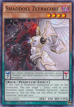 Shaddoll Zefracore (CROS-EN023) - Crossed Souls Unlimited Crossed Souls Yugioh Single  Squirtle Squad Card Shop.
