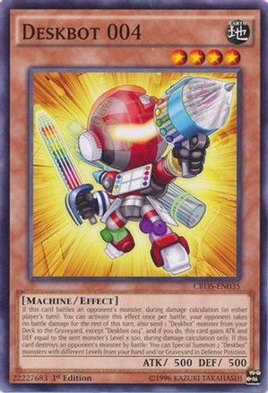 Deskbot 004 (CROS-EN035) - Crossed Souls 1st Edition Crossed Souls Yugioh Single  Squirtle Squad Card Shop.