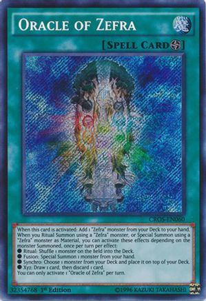 Oracle of Zefra (CROS-EN060) - Crossed Souls 1st Edition Crossed Souls Yugioh Single  Squirtle Squad Card Shop.