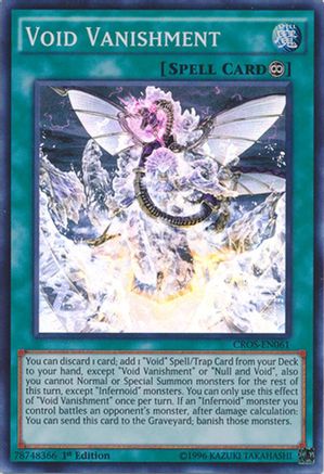 Void Vanishment (CROS-EN061) - Crossed Souls Unlimited Crossed Souls Yugioh Single  Squirtle Squad Card Shop.