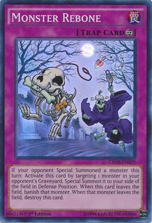 Monster Rebone (CROS-EN079) - Crossed Souls 1st Edition Crossed Souls Yugioh Single  Squirtle Squad Card Shop.
