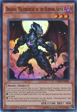 Draghig, Malebranche of the Burning Abyss (CROS-EN082) - Crossed Souls 1st Edition Crossed Souls Yugioh Single  Squirtle Squad Card Shop.
