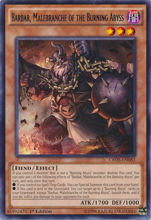 Barbar, Malebranche of the Burning Abyss (CROS-EN083) - Crossed Souls 1st Edition Crossed Souls Yugioh Single  Squirtle Squad Card Shop.