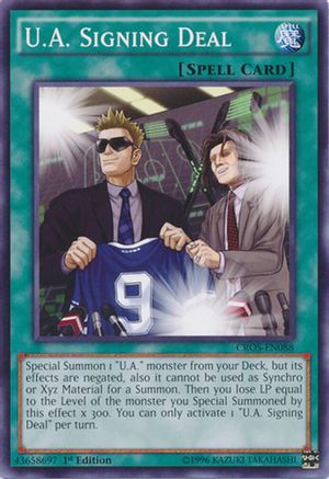 U.A. Signing Deal (CROS-EN088) - Crossed Souls 1st Edition Crossed Souls Yugioh Single  Squirtle Squad Card Shop.